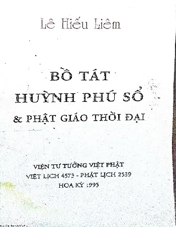 Ảnh bìa của Sách Bồ tát Huỳnh Phú Sổ và Phật giáo thời đại