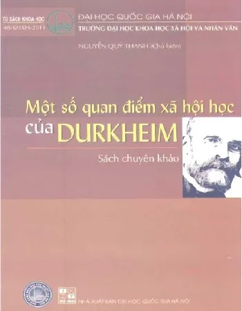 Ảnh bìa của Sách Một số quan điểm xã hội học của Durkheim