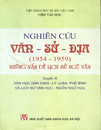 Ảnh bìa của Sách Nghiên cứu văn, sử, địa từ năm 1954 đến 1959, những vấn đề lịch sử ngữ văn, quyển 2, văn học dân gian, lý luận, phê bình và lịch sử văn học, ngôn ngữ học