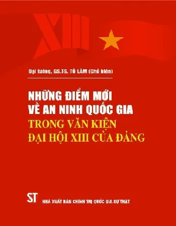 Ảnh bìa của Sách Những điểm mới về an ninh quốc gia trong văn kiện Đại hội XIII của Đảng