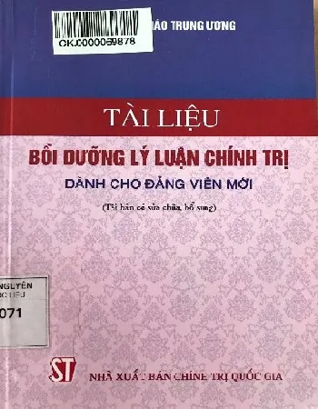 Ảnh bìa của Sách Tài liệu bồi dưỡng lý luận chính trị dành cho đảng viên mới