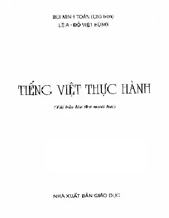 Ảnh bìa của Sách Tiếng việt thực hành