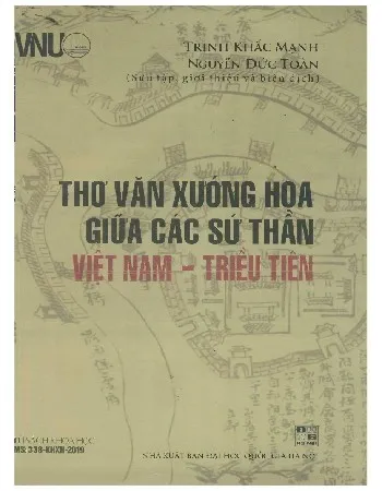 Ảnh bìa của Sách Thơ văn xướng họa giữa các sứ thần Việt Nam, Triều Tiên