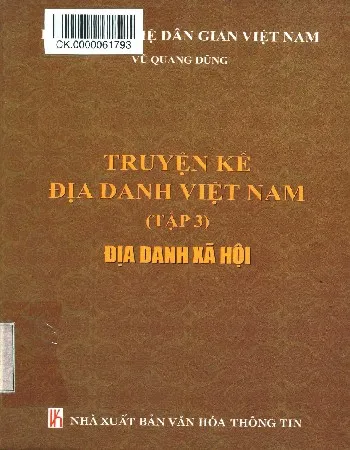 Ảnh bìa của Sách Truyện kể địa danh tập 3, địa danh xã hội