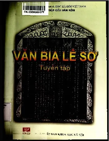 Ảnh bìa của Sách Văn Bia Lê Sơ tuyển tập