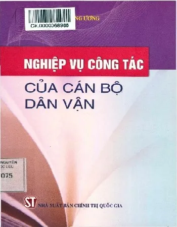Ảnh bìa của Sách Nghiệp vụ công tác của cán bộ dân vận