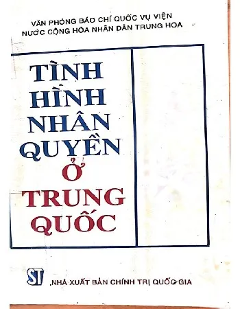 Ảnh bìa của Sách Tình hình nhân quyền ở Trung Quốc