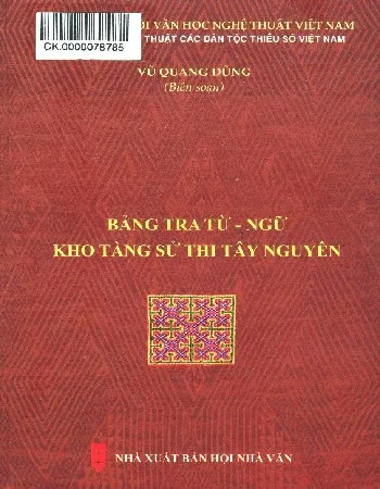 Ảnh bìa của Sách Bảng tra từ ngữ kho tàng sử thi Tây Nguyên