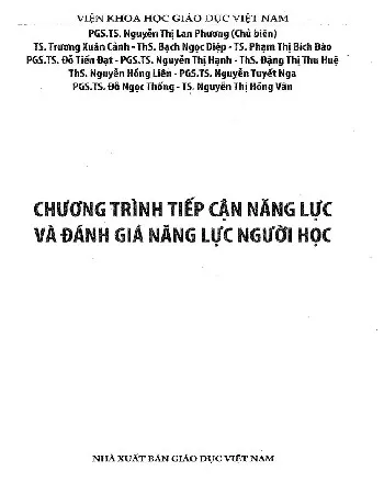 Ảnh bìa của Sách Chương trình đánh giá năng lực và tiếp cận năng lực của người học
