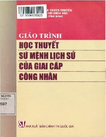 Ảnh bìa của Sách Giáo trình học thuyết sứ mệnh lịch sử của giai cấp công nhân
