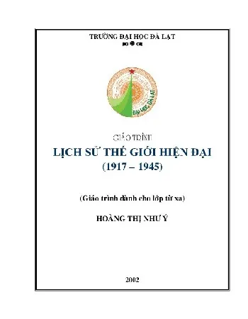 Ảnh bìa của Sách Giáo trình lịch sử thế giới hiện đại từ 1917 đến 1945