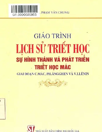 Ảnh bìa của Sách Giáo trình Lịch sử triết học, sự hình thành và phát triển triết học Mác (Giai đoạn Mác - Ăngghen - Lênin)