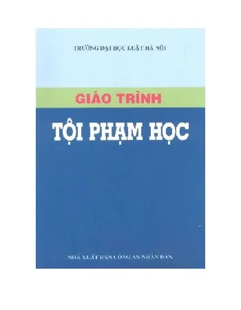 Ảnh bìa của Sách Giáo trình tội phạm học 1