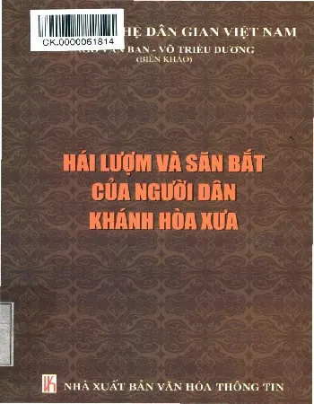 Ảnh bìa của Sách Hái lượm và săn bắt của người dân Khánh Hòa xưa