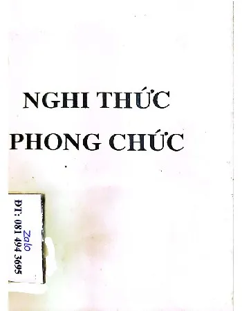 Ảnh bìa của Nghi thức phong chức