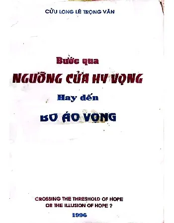 Ảnh bìa của Bước qua ngưỡng cửa hy vọng hay đến bờ ảo vọng