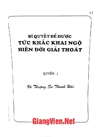 Ảnh bìa của Bí quyết tức khắc khai ngộ hiện thời giải thoát Quyển 1
