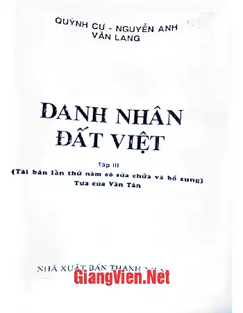 Ảnh bìa của Danh nhân đất Việt tập III