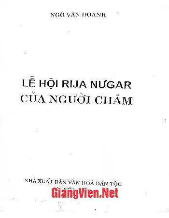 Ảnh bìa của Lễ hội Rija Nưgar của người Chăm