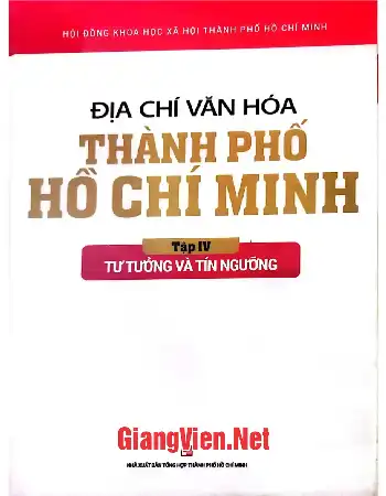 Ảnh bìa của Địa chí văn hóa thành phố Hồ Chí Minh, tập 4: Tư tưởng và Tín ngưỡng