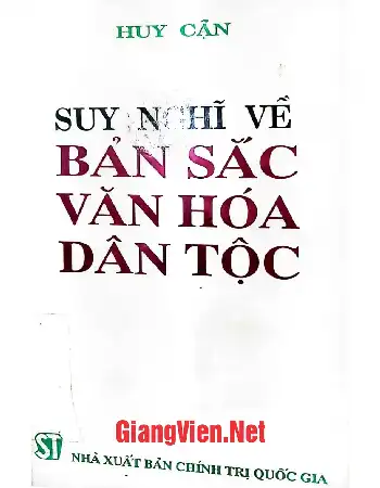 Ảnh bìa của Suy nghĩ về bản sắc văn hoá dân tộc