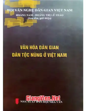 Ảnh bìa của Văn hóa dân gian dân tộc Nùng ở Việt Nam