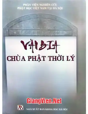 Ảnh bìa của Văn bia chùa Phật thời Lý