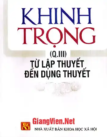 Ảnh bìa của Khinh trọng Q.III từ lập thuyết đề dụng thuyết