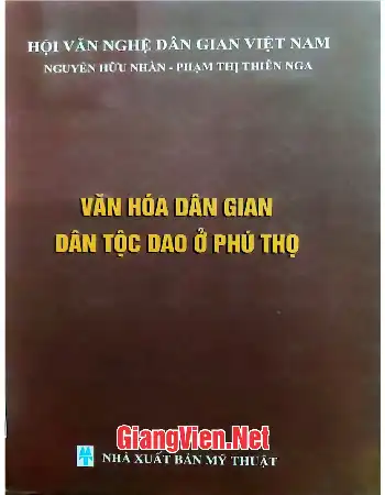 Ảnh bìa của Văn hóa dân gian dân tộc Dao ở Phú Thọ