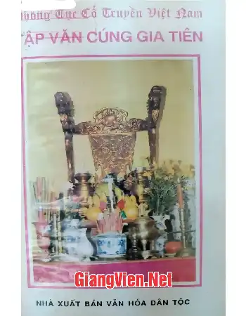 Ảnh bìa của Phong tục cổ truyền Việt Nam - Tập văn cúng gia tiên