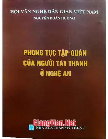 Ảnh bìa của Phong tục tập quán của người Tày Thanh ở Nghệ An