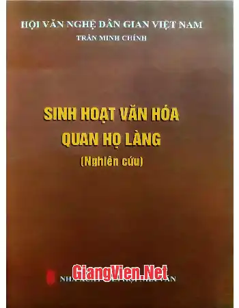 Ảnh bìa của Sinh hoạt văn hóa quan họ làng nghiên cứu