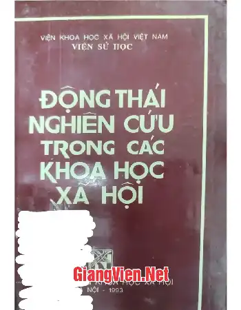 Ảnh bìa của Động thái nghiên cứu trong các khoa học xã hội
