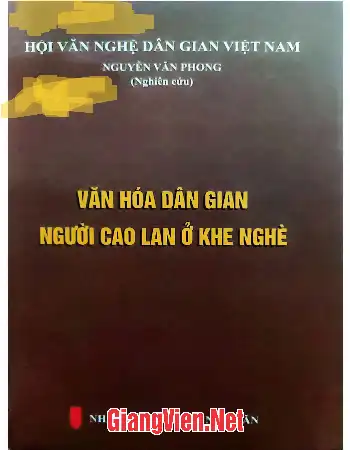 Ảnh bìa của Văn hóa dân gian người Cao Lan ở Khe Nghè