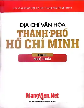 Ảnh bìa của Địa chí văn hóa thành phố Hồ Chí Minh, tập 3: Nghệ thuật