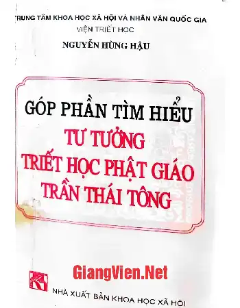 Ảnh bìa của Góp phần tìm hiểu tư tưởng triết học Phật giáo Trần Thái Tông