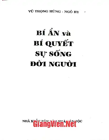 Ảnh bìa của Bí ẩn và bí quyết sự sống đời người