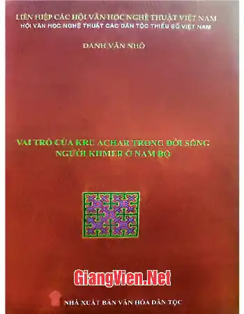 Ảnh bìa của Vai trò của Kru Achar trong đời sống người Khmer Nam Bộ