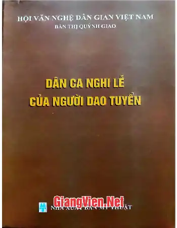 Ảnh bìa của Dân ca nghi lễ của người Dao Tuyển