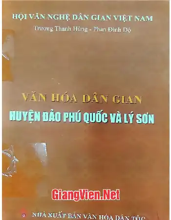 Ảnh bìa của Văn hóa dân gian huyện đảo Phú Quốc và Lý Sơn