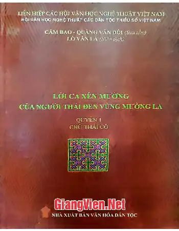 Ảnh bìa của Lời ca Xên Mường của người Thái Đen vùng Mường La, quyển 1