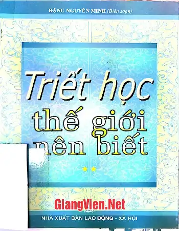 Ảnh bìa của Triết học thế giới nên biết
