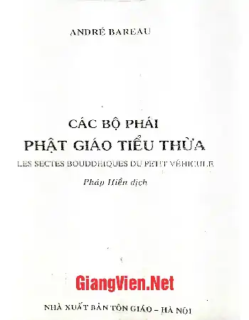 Ảnh bìa của Các bộ phái Phật giáo Tiểu thừa