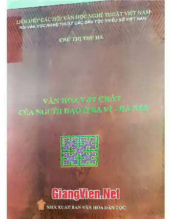 Ảnh bìa của Văn hóa vật chất của người Dao ở Ba Vì - Hà Nội