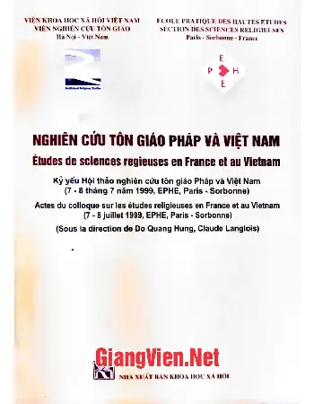 Ảnh bìa của Nghiên cứu tôn giáo Pháp và Việt Nam