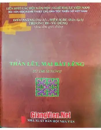 Ảnh bìa của Thần Lết, Mai Bất Lêng, Sử thi Mnông