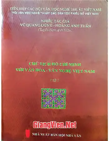 Ảnh bìa của Chủ tịch Hồ Chí Minh với văn hóa, văn nghệ Việt Nam tập 2