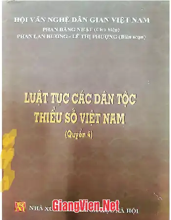 Ảnh bìa của Luật tục các dân tộc thiểu số Việt Nam Quyển 4