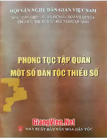 Ảnh bìa của Phong tục tập quán một số dân tộc thiểu số Việt Nam