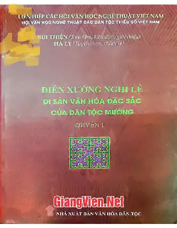 Ảnh bìa của Diễn xướng, nghi lễ - di sản văn hóa đặc sắc của dân tộc Mường, Quyển 1.